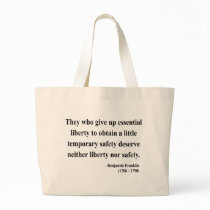 Ben Franklin Quote 1a Canvas Bags