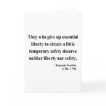 Ben Franklin Quote 1a Greeting Card