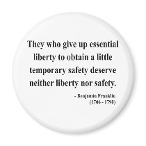 Ben Franklin Quote 1a Magnets
