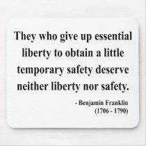 Ben Franklin Quote 1a Mouse Pads