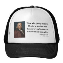 Ben Franklin Quote 1b Hat