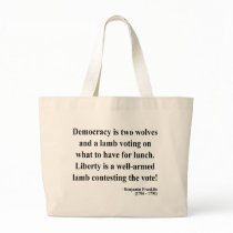 Ben Franklin Quote 2a Canvas Bags