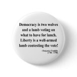 Ben Franklin Quote 2a Button