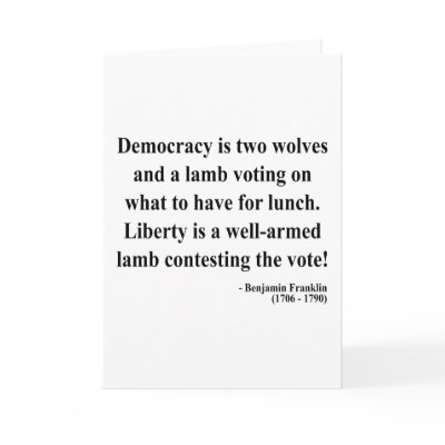 Ben Franklin Quote 2a Greeting Cards by liberty_store
