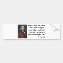 Ben Franklin Quote 2b Bumper Stickers
