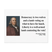 Ben Franklin Quote 2b Postcard