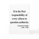 Ben Franklin Quote 3a Card