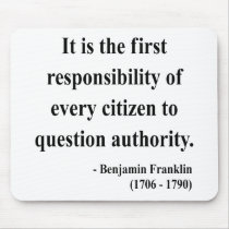 Ben Franklin Quote 3a Mouse Pads