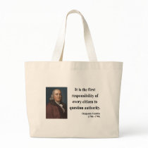 Ben Franklin Quote 3b Canvas Bag
