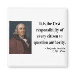 Ben Franklin Quote 3b Refrigerator Magnet