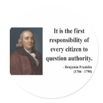 Ben Franklin Quote 3b Stickers