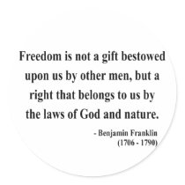 Ben Franklin Quote 4a Stickers