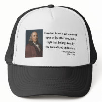Ben Franklin Quote 4b Mesh Hats