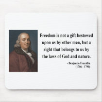 Ben Franklin Quote 4b Mouse Mat