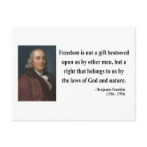 Ben Franklin Quote 4b Postcards