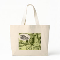 Ben Franklin quote Certainty In this world nothing Canvas Bag
