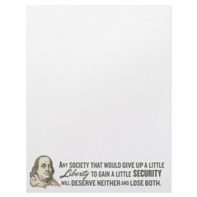 Ben Franklin Quote Letterhead by Libertymaniacs
