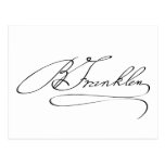 Ben Franklin Signature Postcard