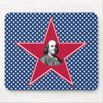 Ben Franklin Star with Stars Background mousepads