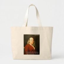 Ben Franklin (What Is Wise) Quote Gifts & Cards Canvas Bags