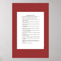 Ben Franklin's 13 Virtues Poster