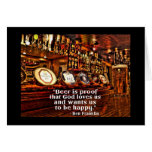 Ben Franklin's Famous Beer Quote Card