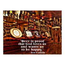 Ben Franklin's Famous Beer Quote posters