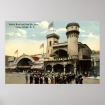 Ben Hur Race Coney Island NY 1914 Vintage Poster