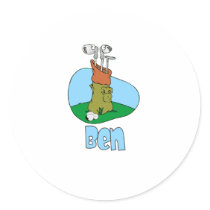 Ben Round Sticker