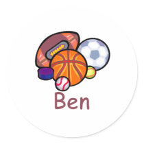 Ben Round Sticker