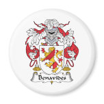 Benavides Family Crest Fridge Magnet