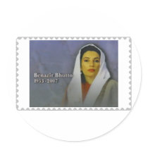Benazir Bhutto 1953 - 2007 Almost a stamp stickers by maximus7 Benazir Bhutto 1953 - 2007 Almost a stamp stickers
