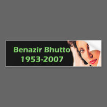 Benazir Bhutto bumper stickers