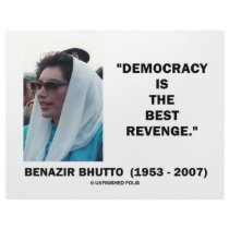 Benazir Bhutto Democracy Is The Best Revenge letterhead by unfinishedpolis Benazir Bhutto Democracy Is The Best Revenge letterhead