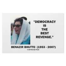 Benazir Bhutto Democracy Is The Best Revenge stationery