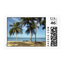 Bench on Beach postage by mrulon23 Bench on Beach postage