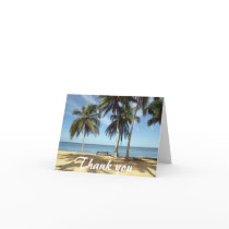 Bench on Beach Thank You Card by mrulon23 Bench on Beach Thank You Card