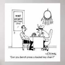 Bench Press a Loaded Key Chain Poster