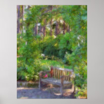 "Bench" Victoria, BC Poster posters