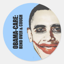 Bend over and cough round stickers