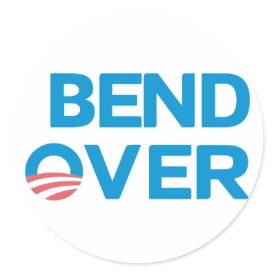 Bend Over - Anti Obama Sticker by antiobamastuff