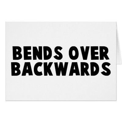 Bends Backwards Greeting Card by LabelMeHappy