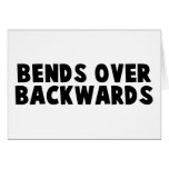 Bends Backwards Greeting Card