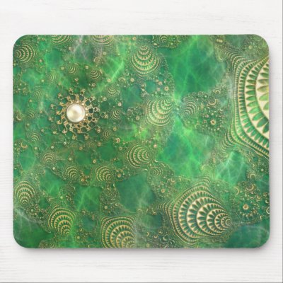 Beneath the Emerald Sea Mousepad by SilverWebForge