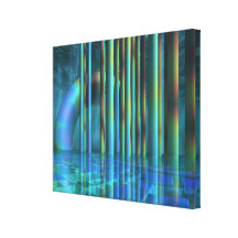 Beneath the Surface Sci Fi Abstract Art Gallery Wrap Canvas