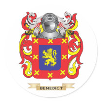 Benedict Coat of Arms (Family Crest) Stickers