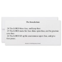 Benediction Prayer Card Custom Rack Card