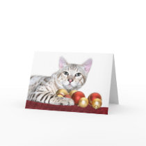 Bengal cat Christmas Card