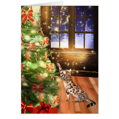 Bengal cat Christmas Cards