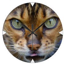 Bengal Cat Round Wall Clock
